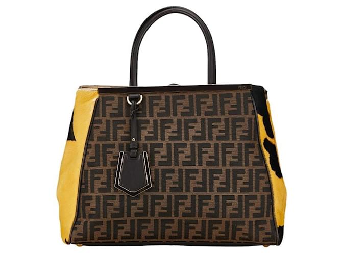 Fendi Zucca Marrone Tela  ref.1411068