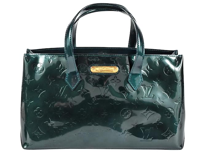 Louis Vuitton Wilshire Verde Pelle verniciata  ref.1411071