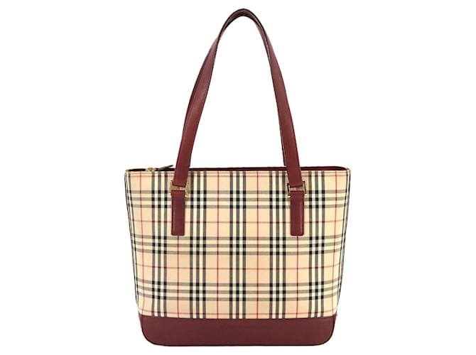 Burberry Nova Cheque Beige Lienzo  ref.1411088