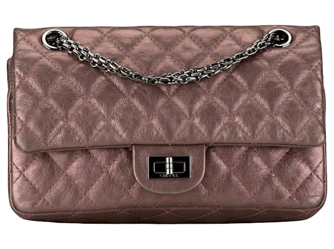 Classique Chanel 2,55 Cuir Rose  ref.1411092