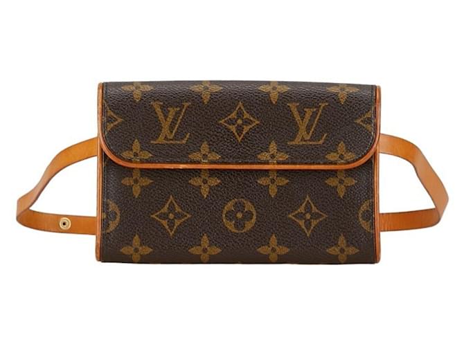 Louis Vuitton Pochette Florentine Marrom Lona  ref.1411096