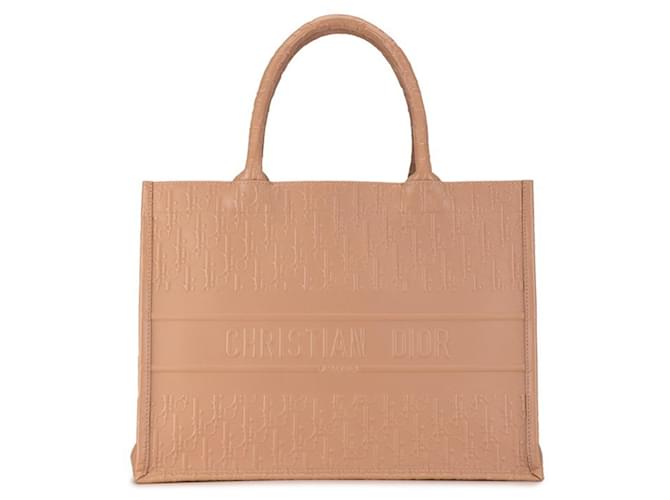 DIOR BOOK TOTE Cuir Rose  ref.1411124