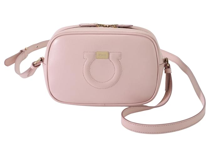 Salvatore Ferragamo Gancini Rosa Couro  ref.1411163