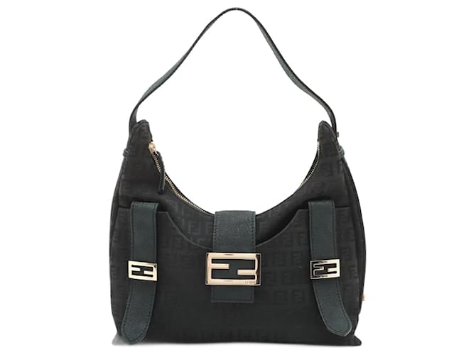 Fendi Zucchino Negro Lienzo  ref.1411202