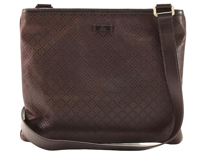 Gucci Diamante Brown Leather  ref.1411234