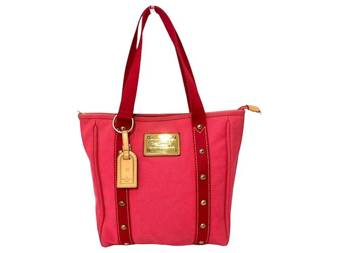 Louis Vuitton Antigua Rot Leinwand  ref.1411252