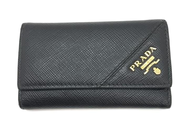 Prada Saffiano Preto Couro  ref.1411254