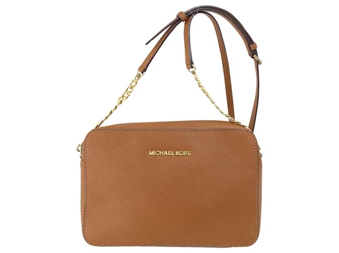 Michael Kors Jet Set Marrom Couro  ref.1411287