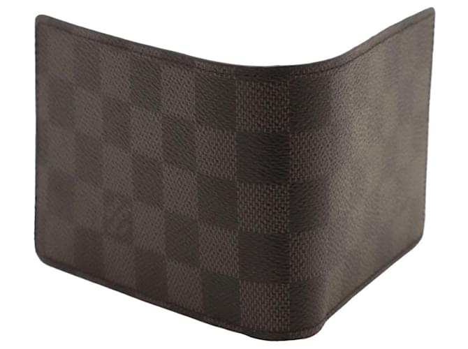 Carteira múltipla Louis Vuitton Damier em lona revestida preta grafite Preto  ref.1411347