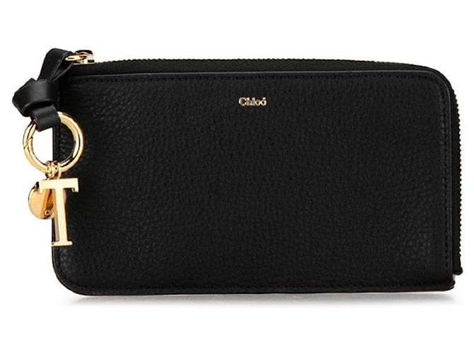 Chloé Chloe Leather Coin Case in Great Condition Black  ref.1411351