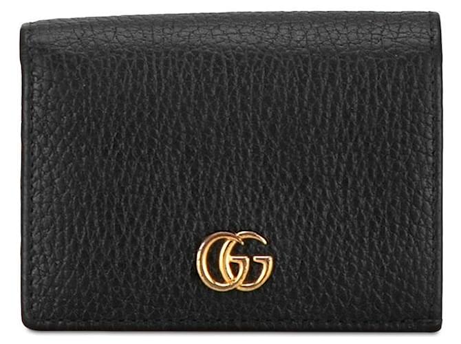 Carteira Gucci GG Marmont Couro Bifold Carteira Curta de Couro 240503 em boa condição  ref.1411352