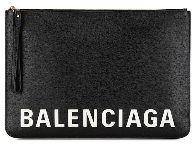 Bolsa clutch com zíper de couro Balenciaga Bolsa clutch com zíper de couro 630626 Em uma boa condição  ref.1411361