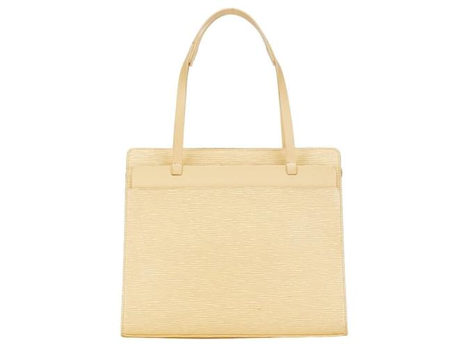 Bolso de mano de cuero Epi Croisette PM M5249A de Louis Vuitton en muy buen estado Beige  ref.1411387