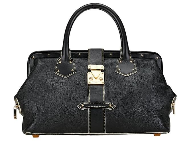 Sac à main Louis Vuitton Suhali Leath. Angénieux PM M91805 en bon état Cuir Noir  ref.1411390