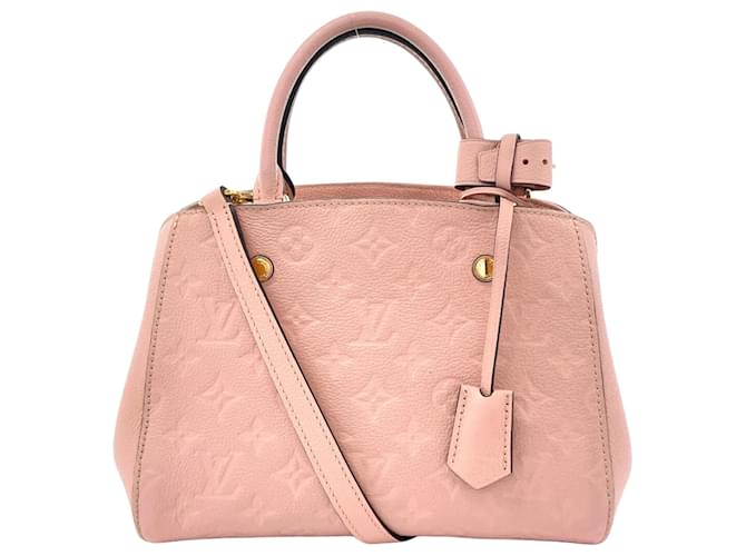 Louis Vuitton Montaigne Rosa Couro  ref.1411424