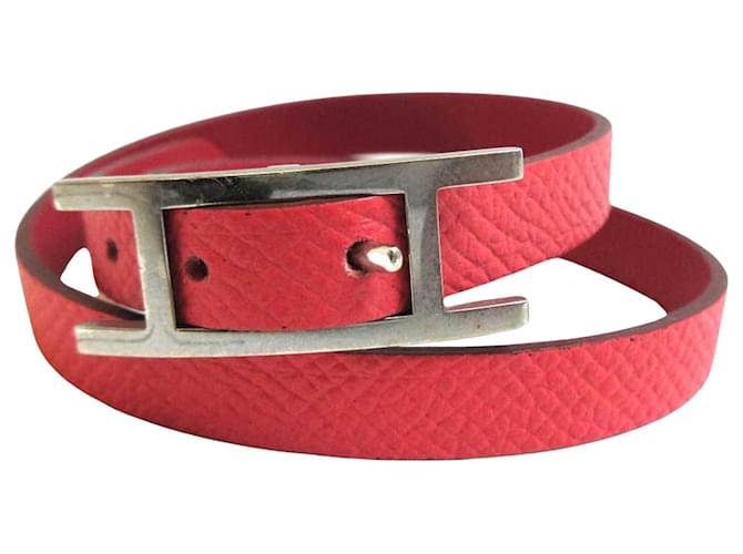 Hermès Behapi-Führung Rot Leder  ref.1411429