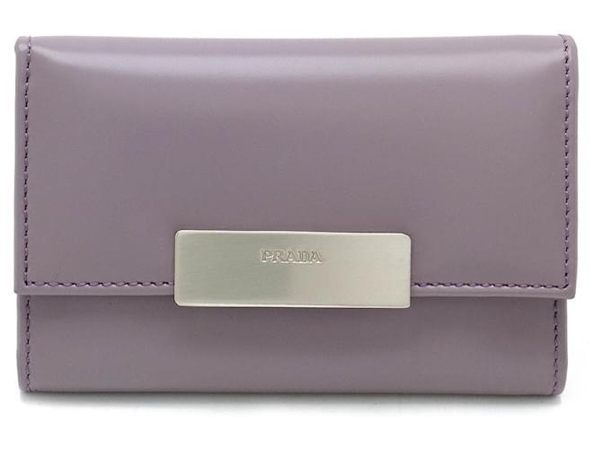 Prada 6 clés Cuir Violet  ref.1411457