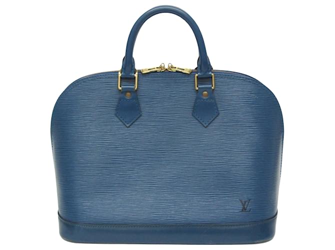 Louis Vuitton Alma Azul Couro  ref.1411463