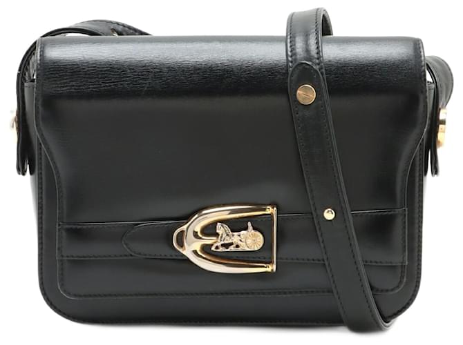 Céline Carriage Preto Couro  ref.1411577