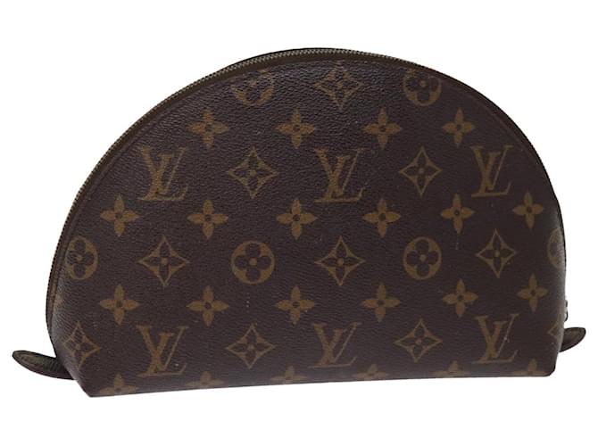 LOUIS VUITTON Monogram Trousse Demi Ronde Cosmetic Pouch M47520 LV Auth 76034 Cloth  ref.1411594