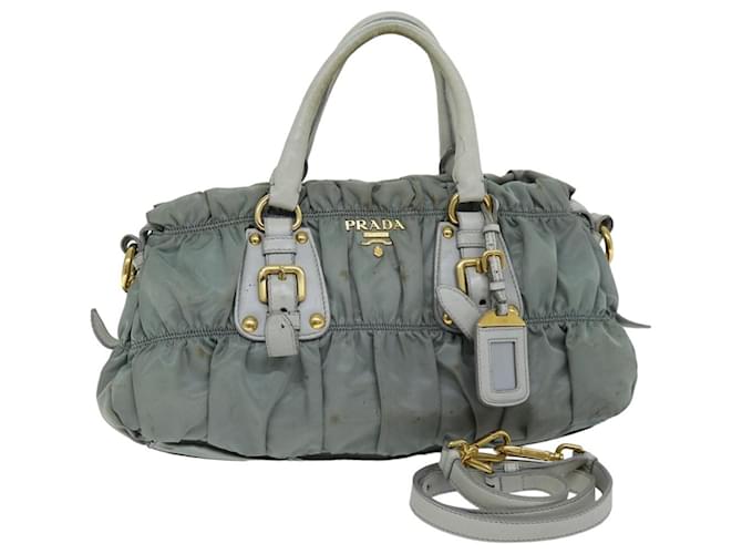 Prada Hand Bag Nylon 2Way Green Auth 74635 ref.1411609