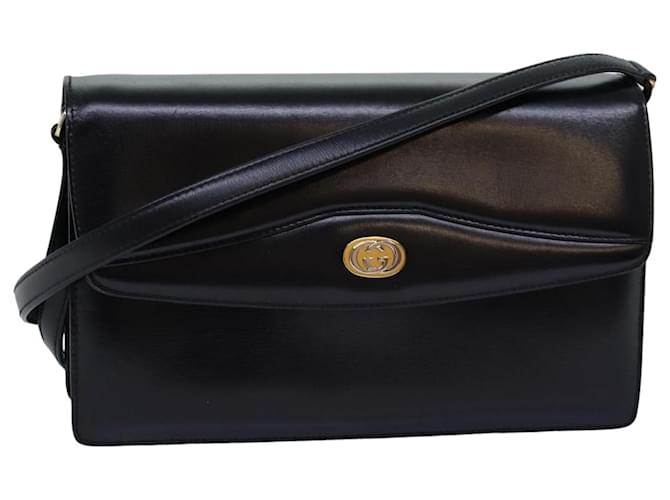 GUCCI Borsa a Spalla in Pelle Nera 004 406 0105 Auth ep4275 Nero  ref.1411636