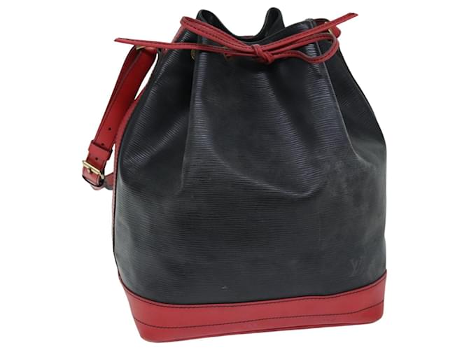 LOUIS VUITTON Bolso de hombro Epi Noe Por color Negro Rojo M44017 LV Auth 75946 Roja Cuero  ref.1411655