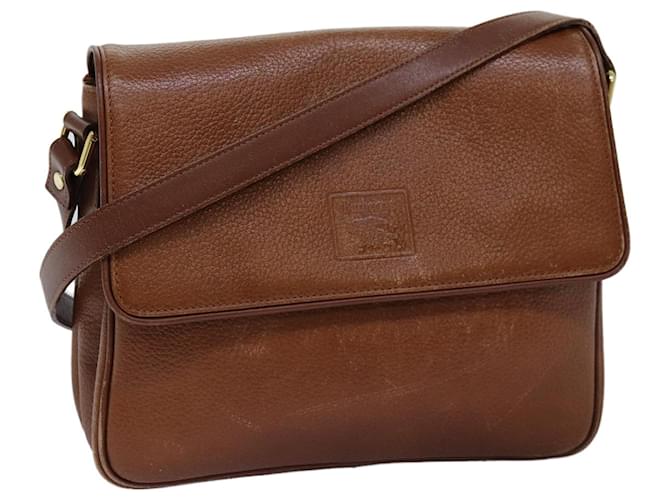 Autre Marque Burberrys Shoulder Bag Leather Brown Auth bs14804  ref.1411659