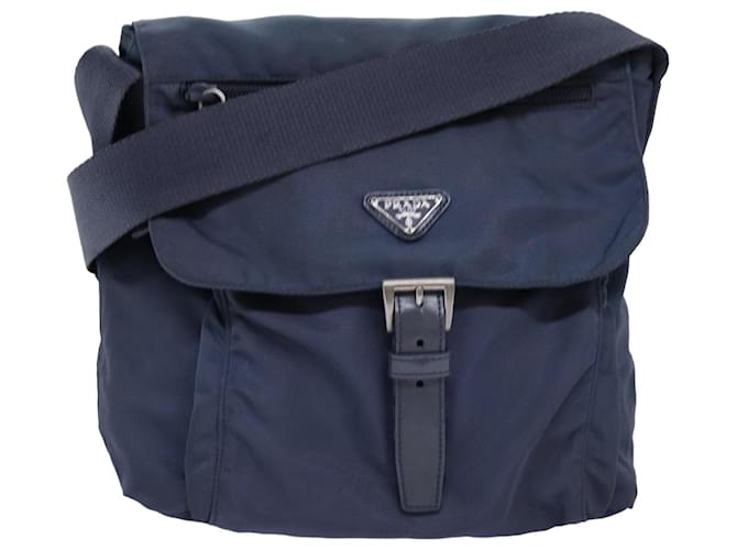 PRADA Shoulder Bag Nylon Navy Auth 75634 Navy blue  ref.1411701