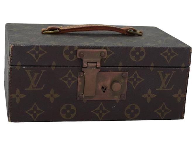 LOUIS VUITTON Monogram Boite A Tour Jewelry Box M47236 Auth LV 76661 Toile Monogramme  ref.1411769