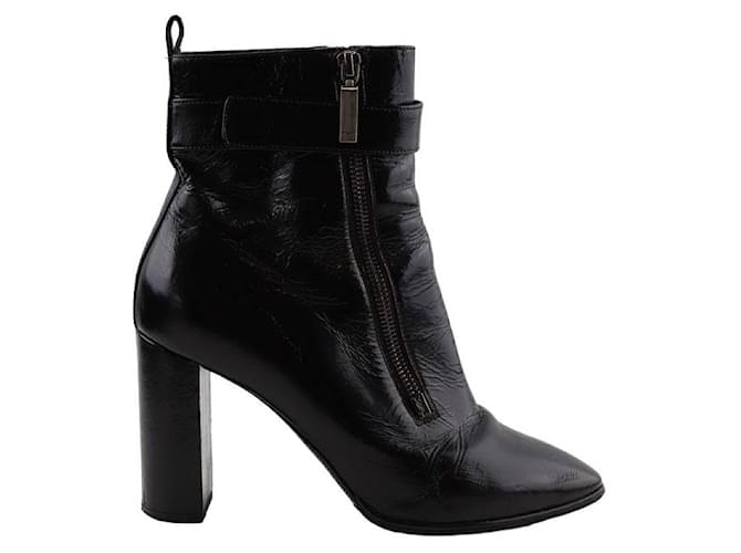 Saint Laurent Leather boots Black  ref.1411808