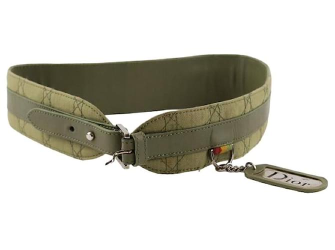 Dior Leather leather belt Green  ref.1411834