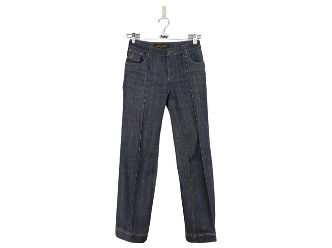 Louis Vuitton Vaqueros rectos de algodón Azul