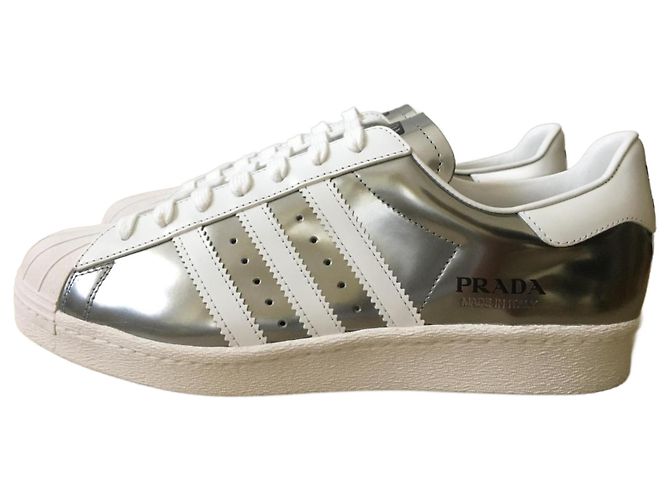 Prada Superstar Sneakers - Prada x Adidas Special Projects - Limited Edition Silvery