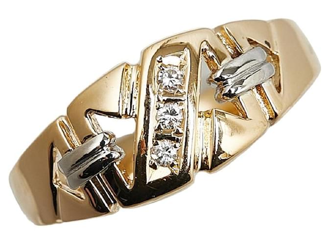 & Other Stories Pt900 Platinum K18YG Yellow Gold Diamond Ring in Great Condition Golden Metal  ref.1411907