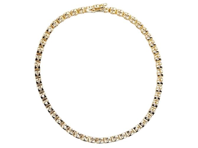 & Other Stories K18YG Yellow Gold Diamond 1.04ct Tennis Bracelet 18cm in Excellent Condition Golden Metal  ref.1411912