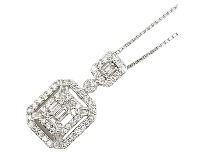 & Other Stories LuxUness 18Collier de diamants K & Platinum Collier en métal en excellent état Argenté  ref.1411922