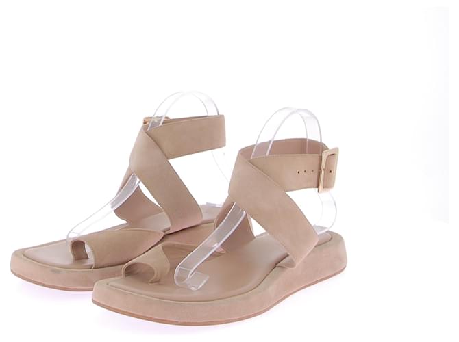 Autre Marque GIA BORGHINI Sandales T.UE 39 Cuir Beige  ref.1411988