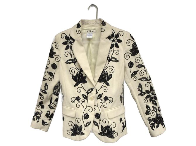 Chloé Chaquetas Blanco Algodón