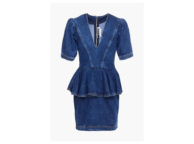 Autre Marque Abito Mindy Denim Peplum mini blu Rotate Birger Christensen
