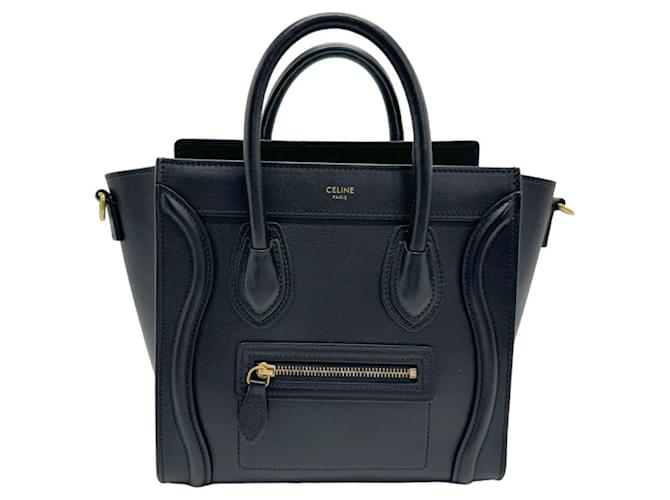 Luggage Céline Bagagem Preto Couro  ref.1412103