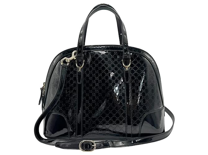 Gucci Micro Guccissima Preto Couro envernizado  ref.1412156