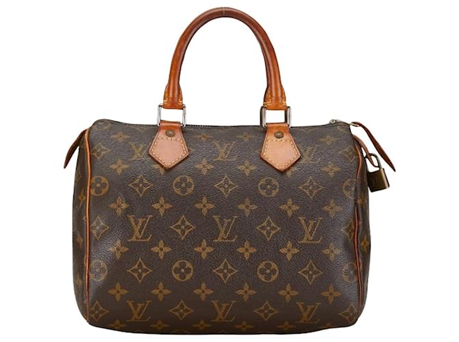 Louis Vuitton Speedy 25 Castaño Lienzo  ref.1412163