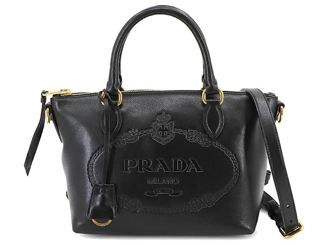 Prada Saffiano Preto Couro  ref.1412168