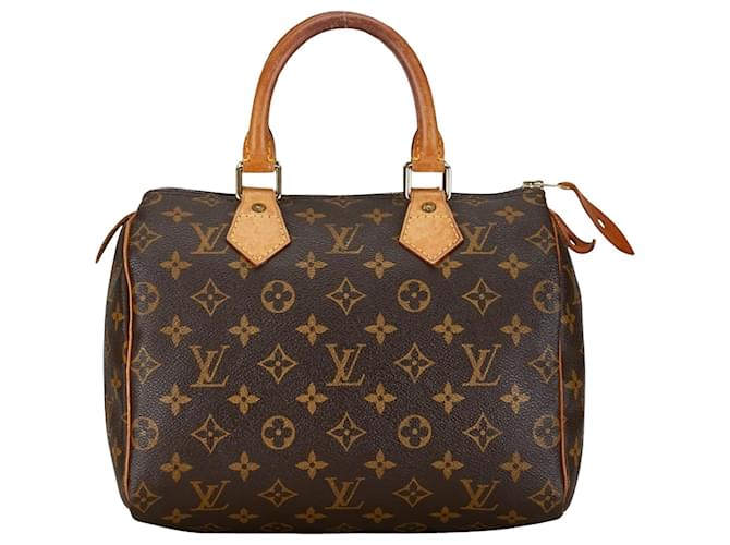 Louis Vuitton Speedy 25 Castaño Lienzo  ref.1412184