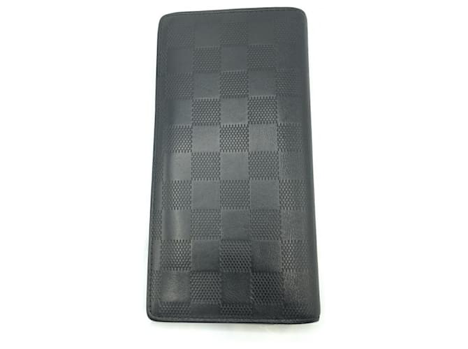 Louis Vuitton Portefeuille Brazza Negro Lienzo  ref.1412190