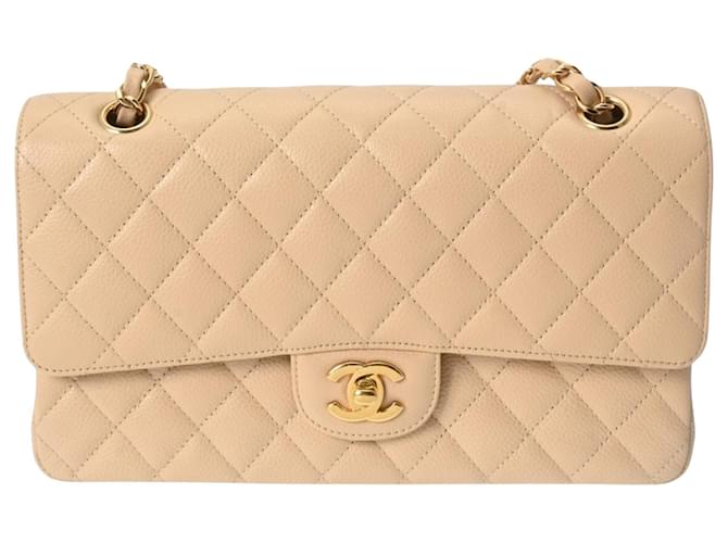 Chanel Timeless Beige Leather  ref.1412228