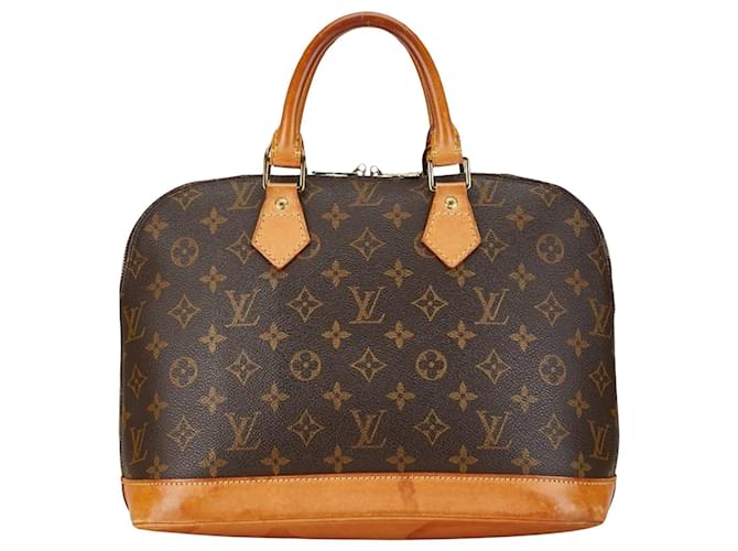 Louis Vuitton Alma Castaño Lienzo  ref.1412234