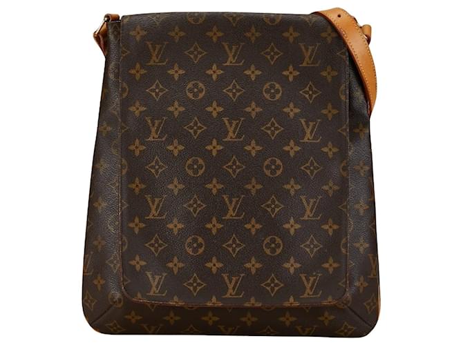 Louis Vuitton Musette Castaño Lienzo  ref.1412247