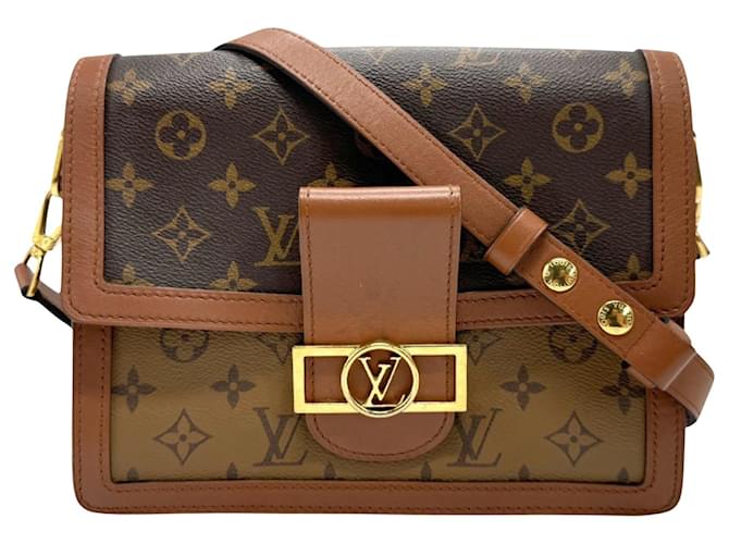 Louis Vuitton Dauphine MM Castaño Lienzo  ref.1412261